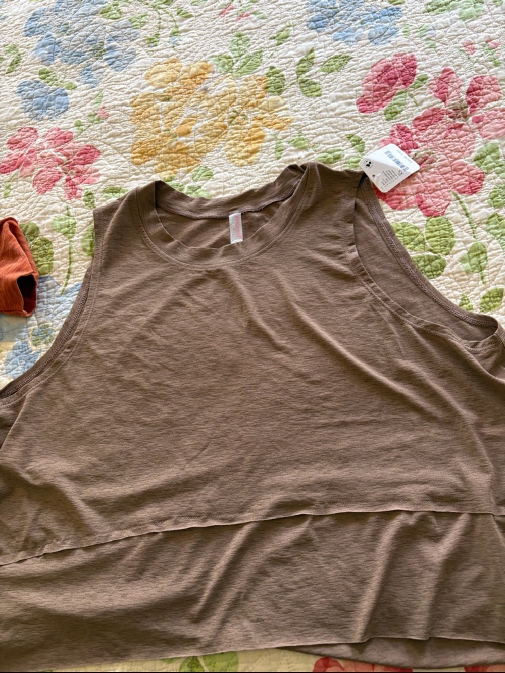 Free People Layered Crop Tank in Brown - Picture 2 of 2
